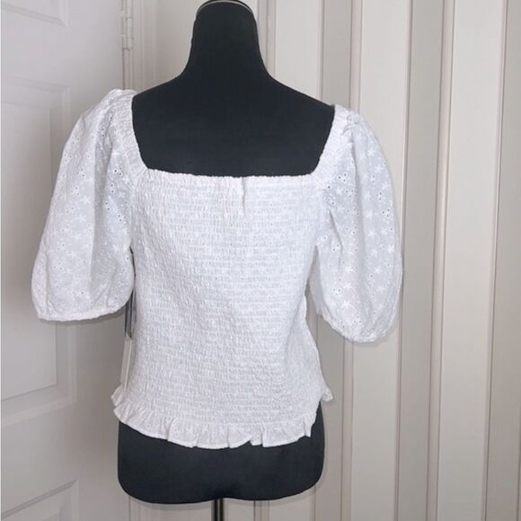 1. State Tops - Eyelet Smocked Top